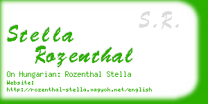 stella rozenthal business card